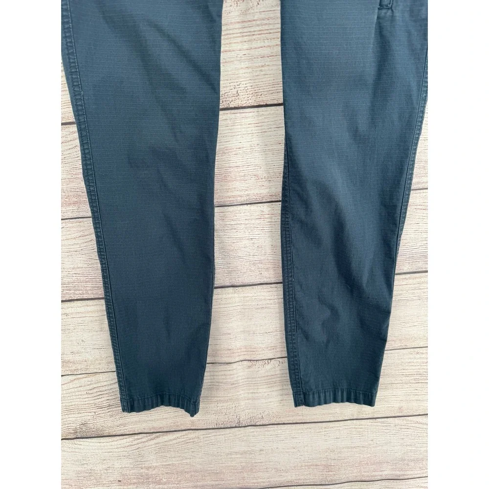 Vuori Ripstop Climber Pants Mens 28 Charcoal Grey Elastic Waist Zip Cargo Pocket